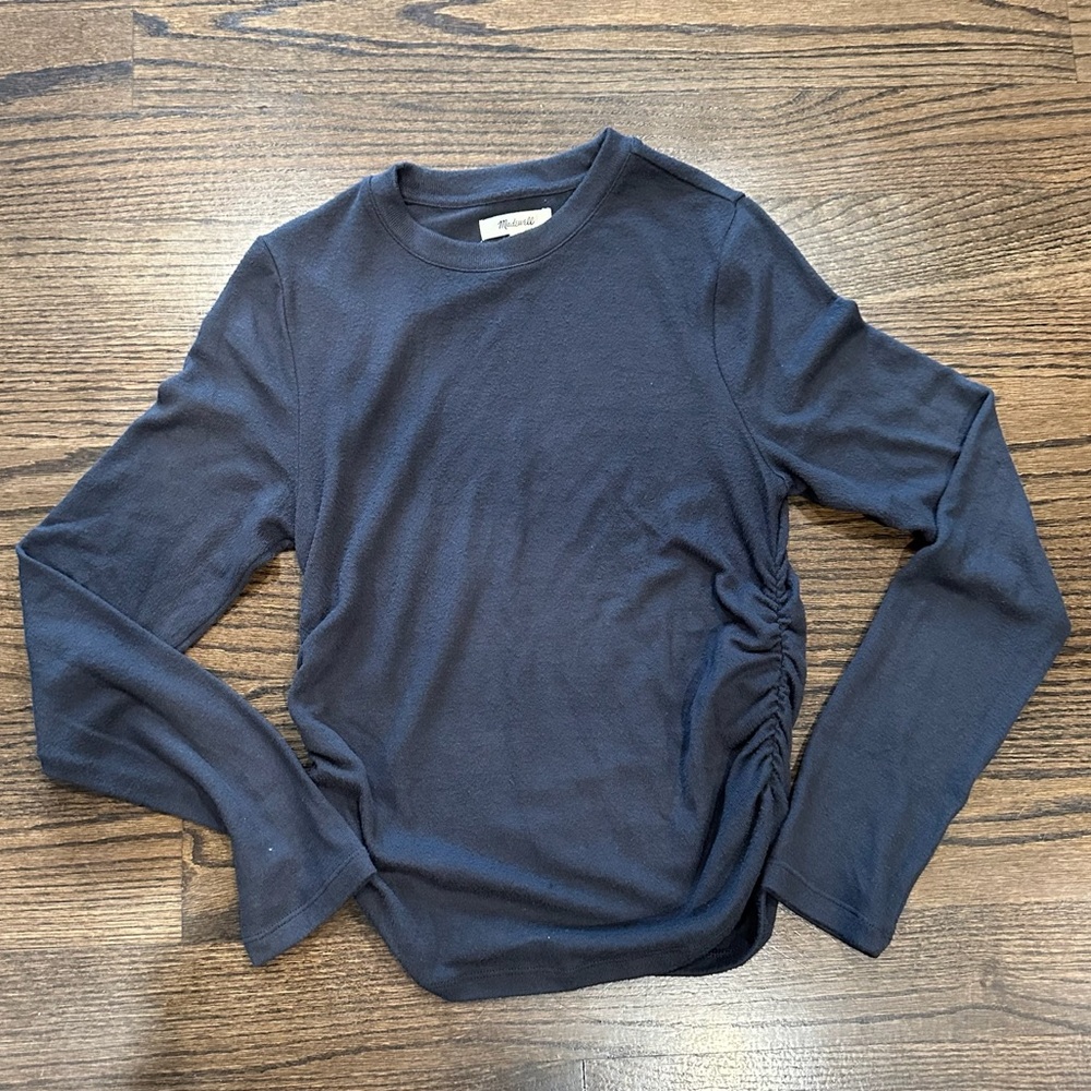 Madewell Crew Neck Top w/ Ruching